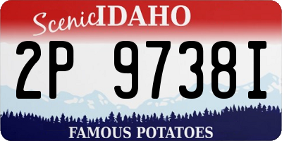 ID license plate 2P9738I