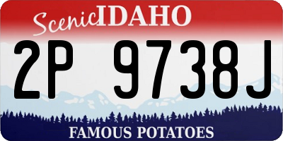ID license plate 2P9738J