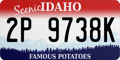 ID license plate 2P9738K