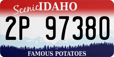 ID license plate 2P9738O