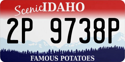 ID license plate 2P9738P