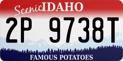 ID license plate 2P9738T