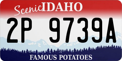 ID license plate 2P9739A