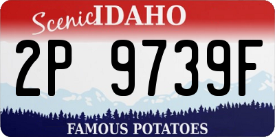 ID license plate 2P9739F