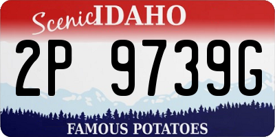 ID license plate 2P9739G