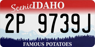 ID license plate 2P9739J