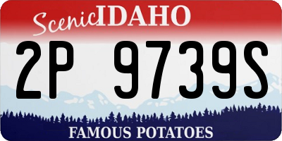 ID license plate 2P9739S