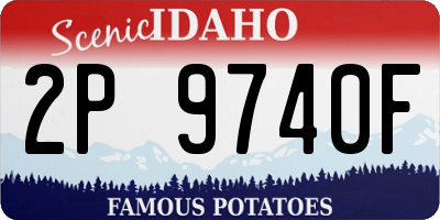 ID license plate 2P9740F