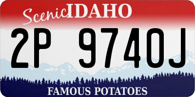 ID license plate 2P9740J