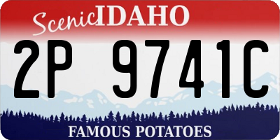 ID license plate 2P9741C