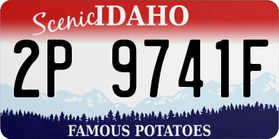 ID license plate 2P9741F