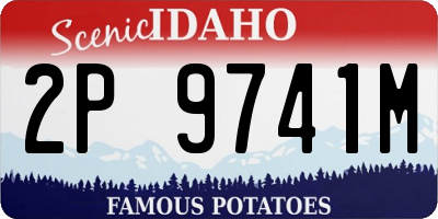 ID license plate 2P9741M