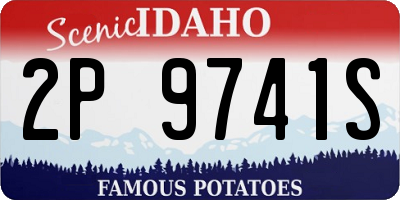 ID license plate 2P9741S
