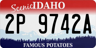 ID license plate 2P9742A