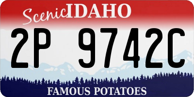 ID license plate 2P9742C