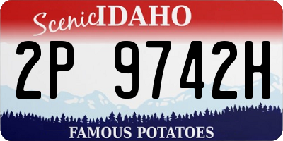 ID license plate 2P9742H