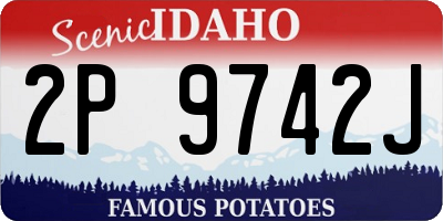ID license plate 2P9742J