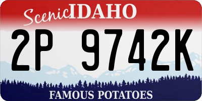ID license plate 2P9742K