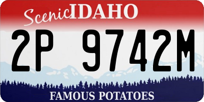 ID license plate 2P9742M