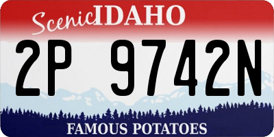 ID license plate 2P9742N