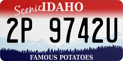 ID license plate 2P9742U