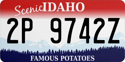 ID license plate 2P9742Z