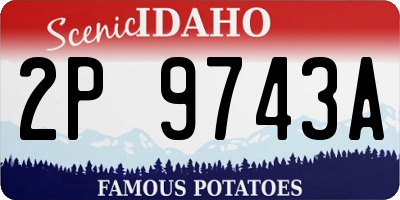 ID license plate 2P9743A