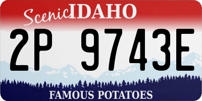 ID license plate 2P9743E