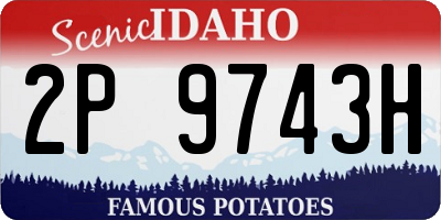 ID license plate 2P9743H