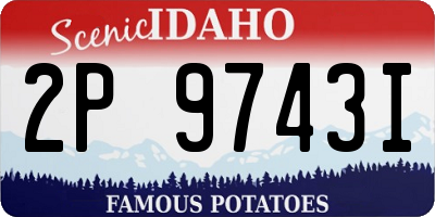 ID license plate 2P9743I