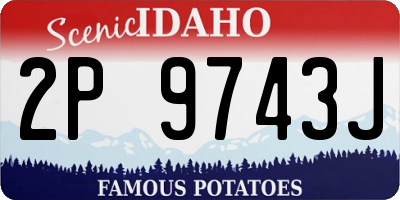 ID license plate 2P9743J