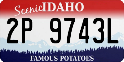 ID license plate 2P9743L