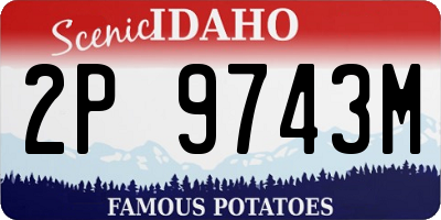 ID license plate 2P9743M