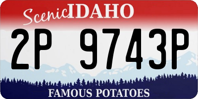 ID license plate 2P9743P