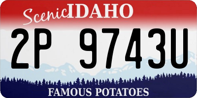 ID license plate 2P9743U