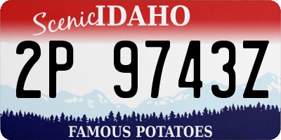 ID license plate 2P9743Z