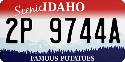 ID license plate 2P9744A