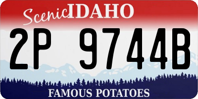 ID license plate 2P9744B