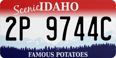 ID license plate 2P9744C