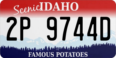 ID license plate 2P9744D