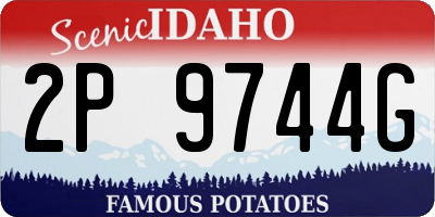 ID license plate 2P9744G