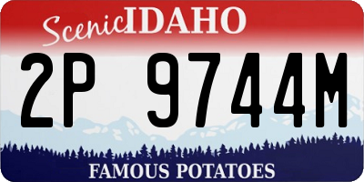 ID license plate 2P9744M