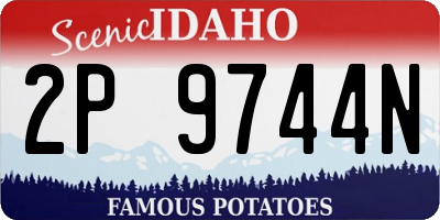 ID license plate 2P9744N