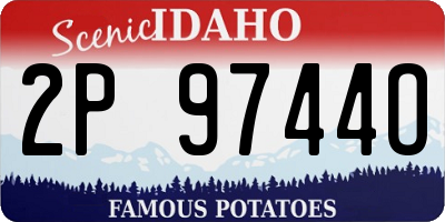 ID license plate 2P9744O
