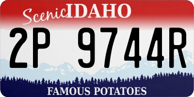 ID license plate 2P9744R