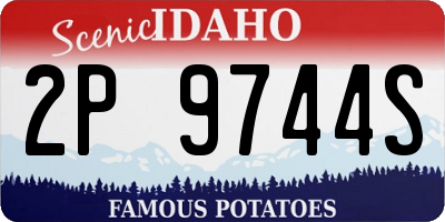 ID license plate 2P9744S
