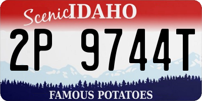 ID license plate 2P9744T