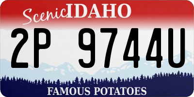ID license plate 2P9744U