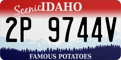 ID license plate 2P9744V
