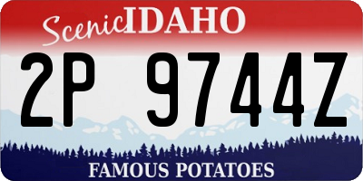 ID license plate 2P9744Z